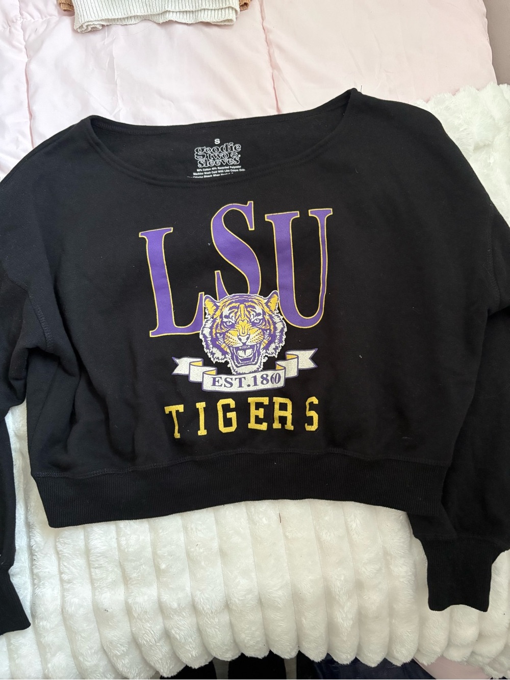LSU Tigers Black Crewneck Sweatshirt - Collegiate Logo